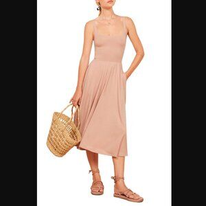 Reformation Rou Midi Fit and Flare Dress